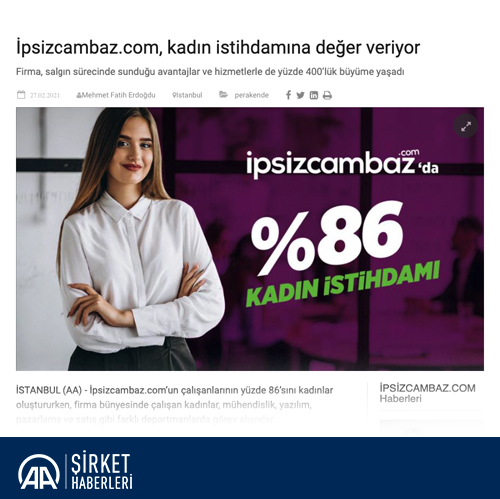 İpsizcambaz.com, kadın istihdamına değer veriyor