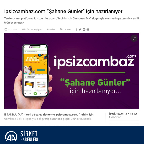 ipsizcambaz.com “Şahane Günler” için hazırlanıyor