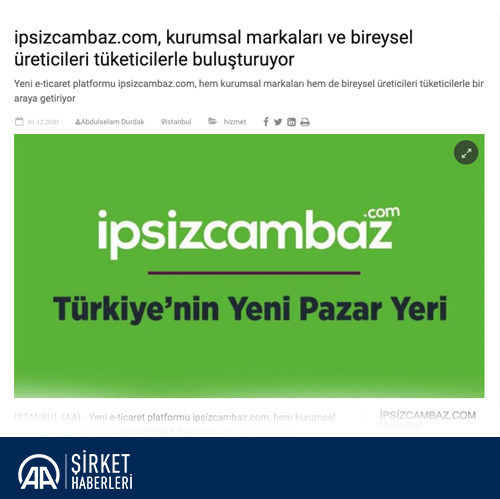 ipsizcambaz.com, kurumsal markaları ve bireysel üreticileri tüketicilerle buluşturuyor