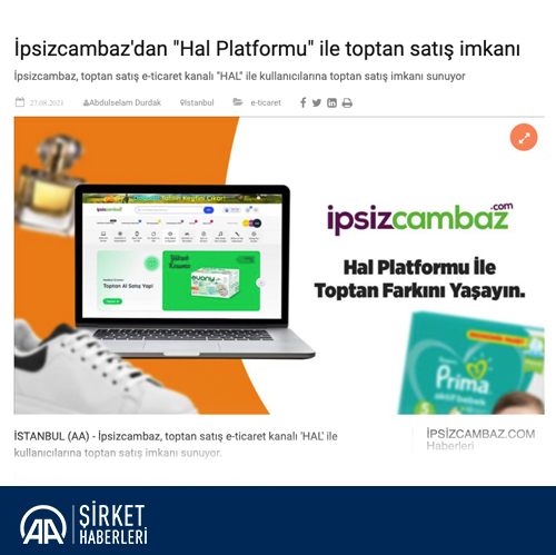 İpsizcambaz’dan "Hal Platformu" ile toptan satış imkanı