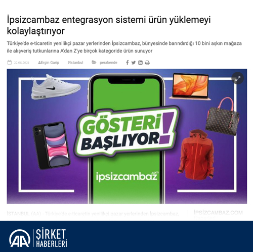 İpsizcambaz entegrasyon sistemi ürün yüklemeyi kolaylaştırıyor